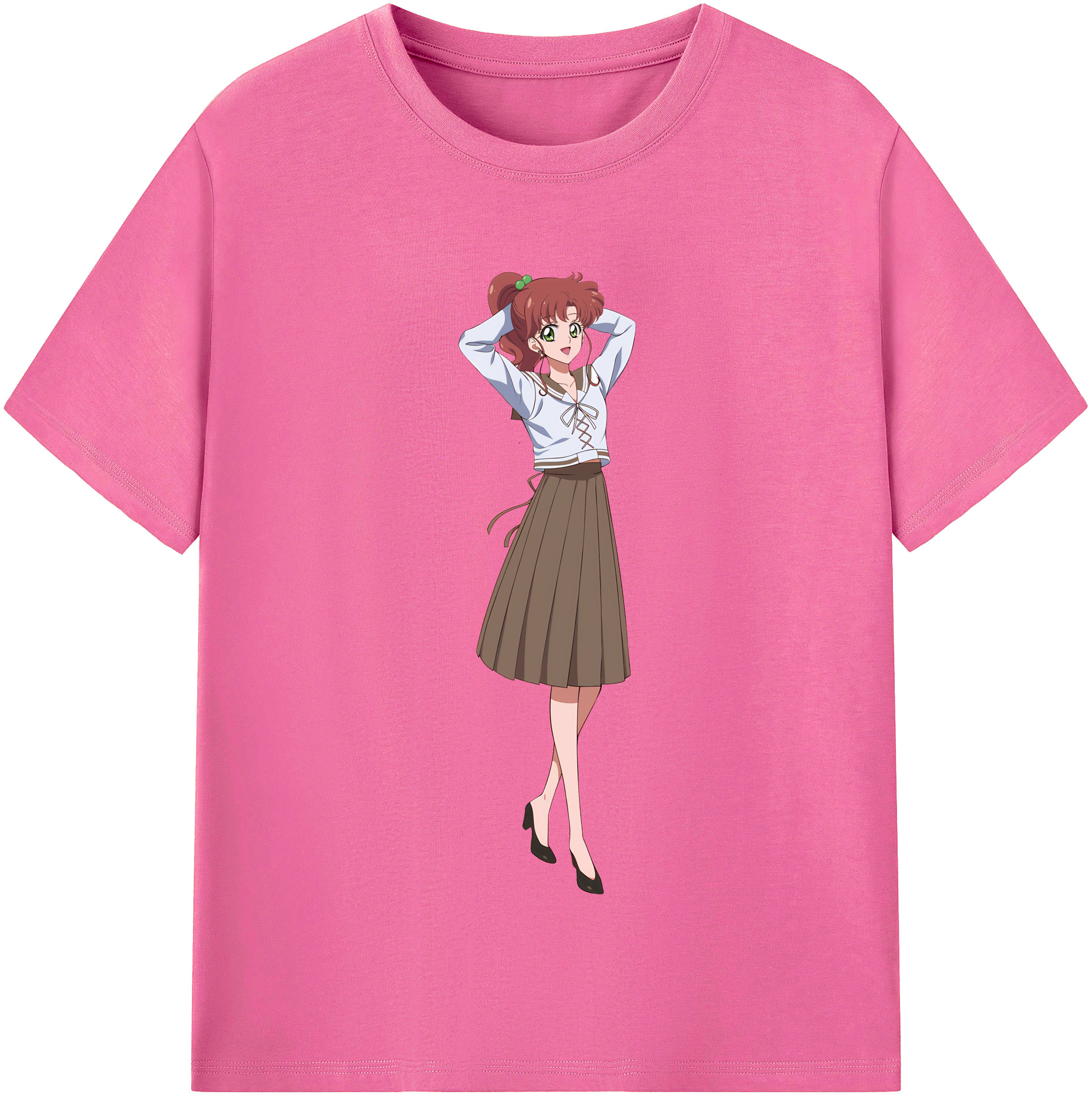 （画像用） 美少女戦士セーラームーン 木野 まこと きの まこと Sailor Moon Kino Makoto （セーラージュピター；Sailor Jupiter） レディースカジュアルプリントTシャツ（綿100％）